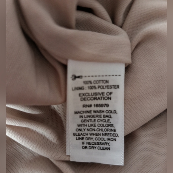 New Beige Wide-Leg Pants / Size XL - Picture 6 of 7